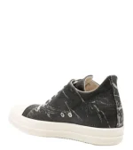 Rick Owens DRKSHDW Lido Low Sneaks Black Cracked Pearl